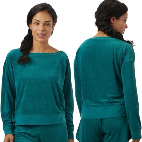 Sea-Doo Women’s XL Teal Terry Sweatshirt Pullover Sporty Coastal Loungewear - Picture 1 of 7